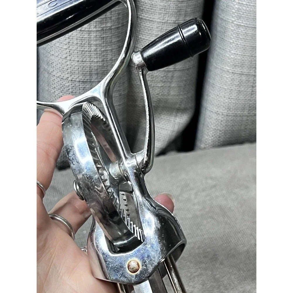 Vintage 50s Oekcoo Manual Hand Held Mixer Beater Stainless Steel USA